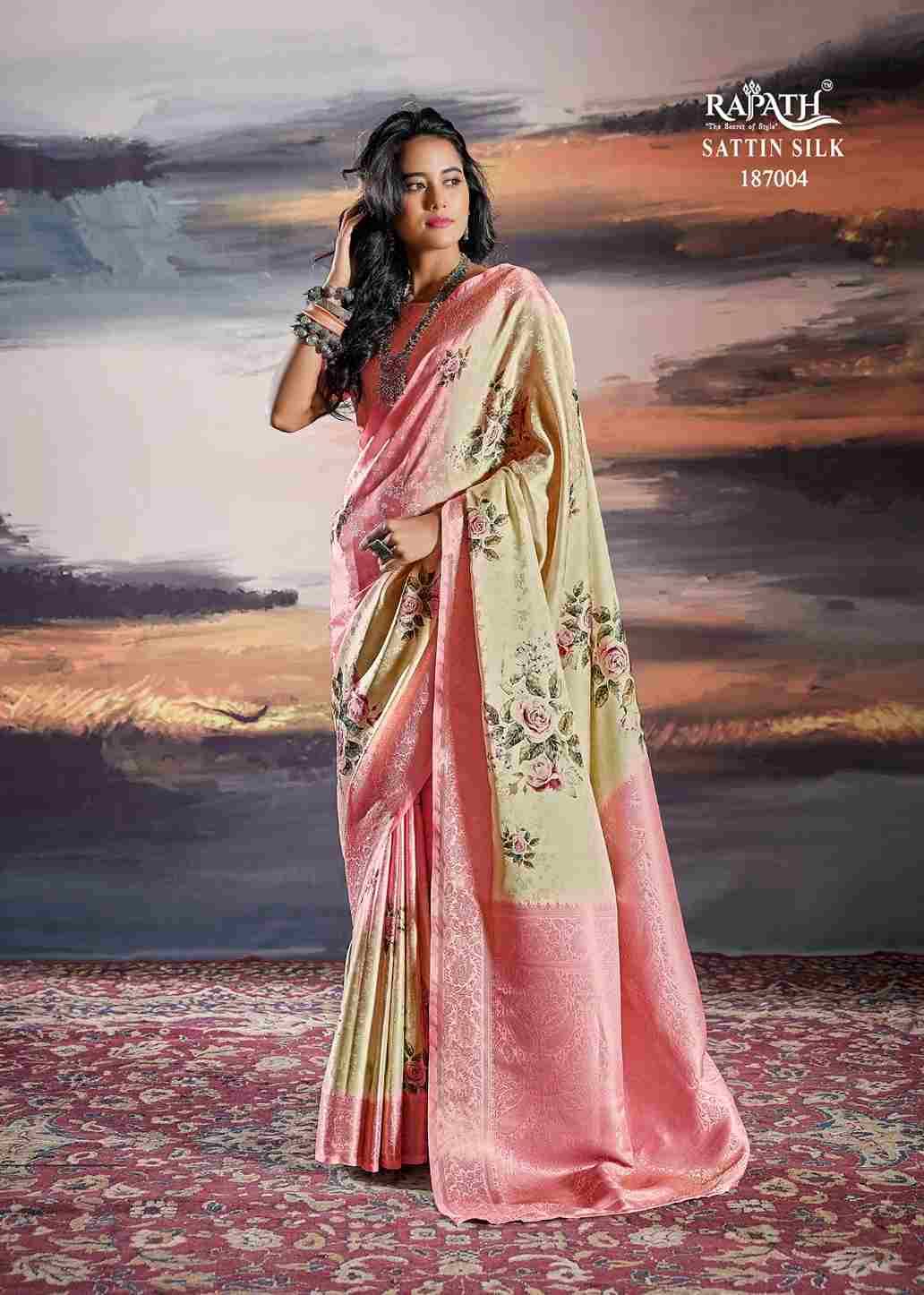 Pratishtha By Rajpath 187001 To 187006 Series Indian Traditional Wear Collection Beautiful Stylish Fancy Colorful Party Wear & Occasional Wear Pure Satin Sarees At Wholesale Price