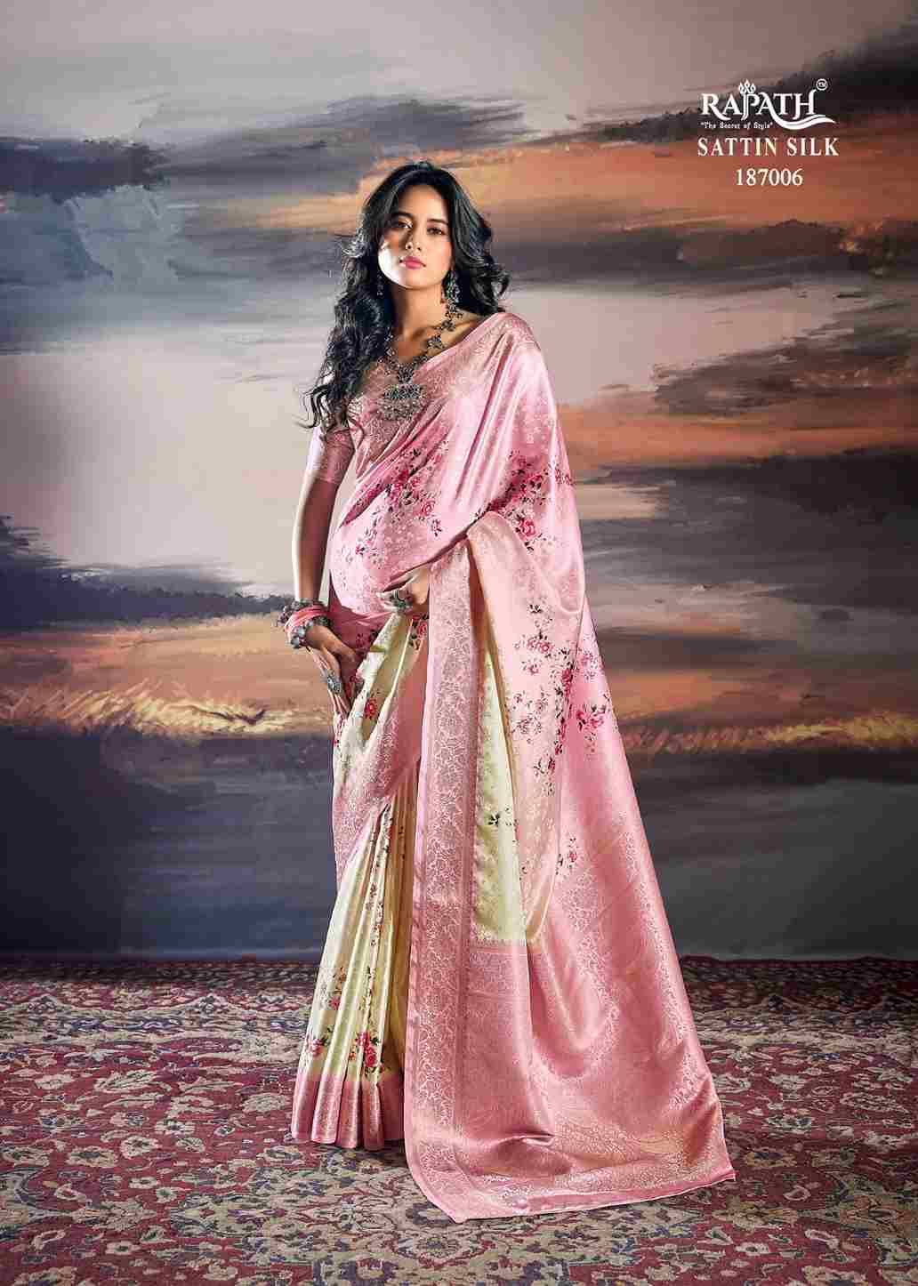 Pratishtha By Rajpath 187001 To 187006 Series Indian Traditional Wear Collection Beautiful Stylish Fancy Colorful Party Wear & Occasional Wear Pure Satin Sarees At Wholesale Price