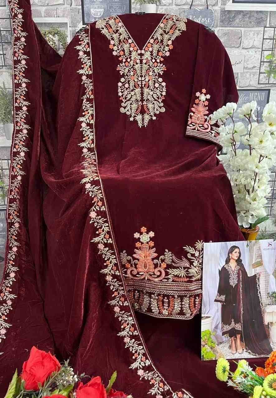 Velvet-23 Vol-2 By Deepsy Suits 3241 To 3244 Series Pakistani Suits Beautiful Fancy Colorful Stylish Party Wear & Occasional Wear Velvet/Jacquard Embroidery Dresses At Wholesale Price