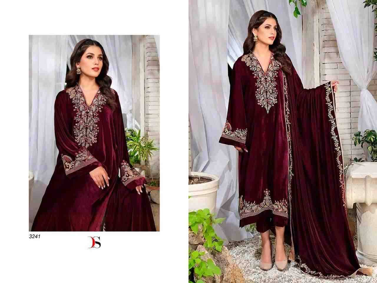 Velvet-23 Vol-2 By Deepsy Suits 3241 To 3244 Series Pakistani Suits Beautiful Fancy Colorful Stylish Party Wear & Occasional Wear Velvet/Jacquard Embroidery Dresses At Wholesale Price