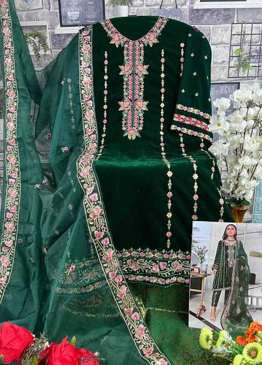 Velvet-23 Vol-2 By Deepsy Suits 3241 To 3244 Series Pakistani Suits Beautiful Fancy Colorful Stylish Party Wear & Occasional Wear Velvet/Jacquard Embroidery Dresses At Wholesale Price