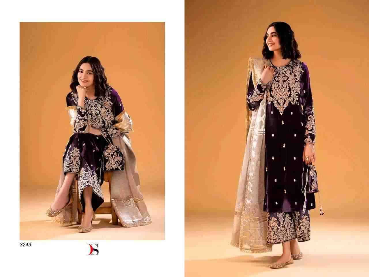 Velvet-23 Vol-2 By Deepsy Suits 3241 To 3244 Series Pakistani Suits Beautiful Fancy Colorful Stylish Party Wear & Occasional Wear Velvet/Jacquard Embroidery Dresses At Wholesale Price