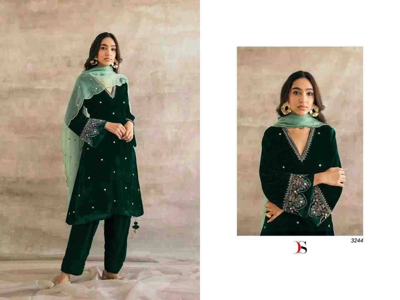 Velvet-23 Vol-2 By Deepsy Suits 3241 To 3244 Series Pakistani Suits Beautiful Fancy Colorful Stylish Party Wear & Occasional Wear Velvet/Jacquard Embroidery Dresses At Wholesale Price