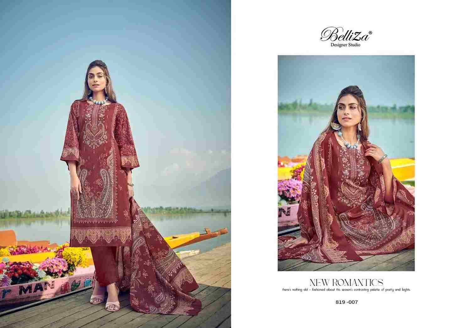 Naira Vol-18 By Belliza 819-001 To 819-008 Series Beautiful Festive Suits Colorful Stylish Fancy Casual Wear & Ethnic Wear Pure Cotton Digital Print Dresses At Wholesale Price