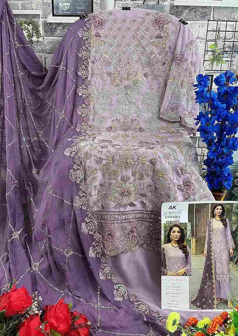 Samaira 4049 Colours By Al Khushbu 4049-A To 4049-D Series Beautiful Stylish Pakistani Suits Fancy Colorful Casual Wear & Ethnic Wear & Ready To Wear Faux Georgette Embroidery Dresses At Wholesale Price