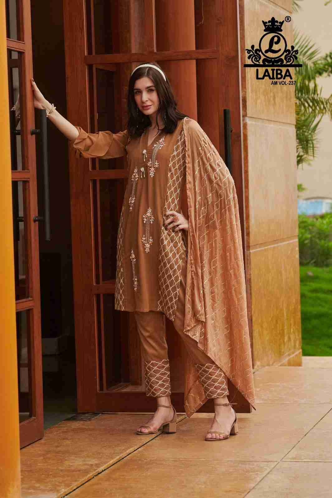 Am Vol-237 By Laiba 01 To 04 Series Pakistani Suits Beautiful Fancy Colorful Stylish Party Wear & Occasional Wear Pure Georgette Embroidery Dresses At Wholesale Price