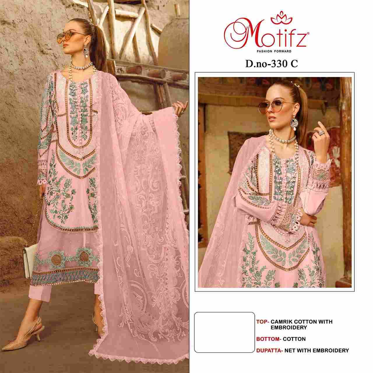 Motifz 330 Colours By Motifz 330-A To 330-D Series Beautiful Pakistani Suits Stylish Fancy Colorful Casual Wear & Ethnic Wear Heavy Cambric Cotton Print Dresses At Wholesale Price