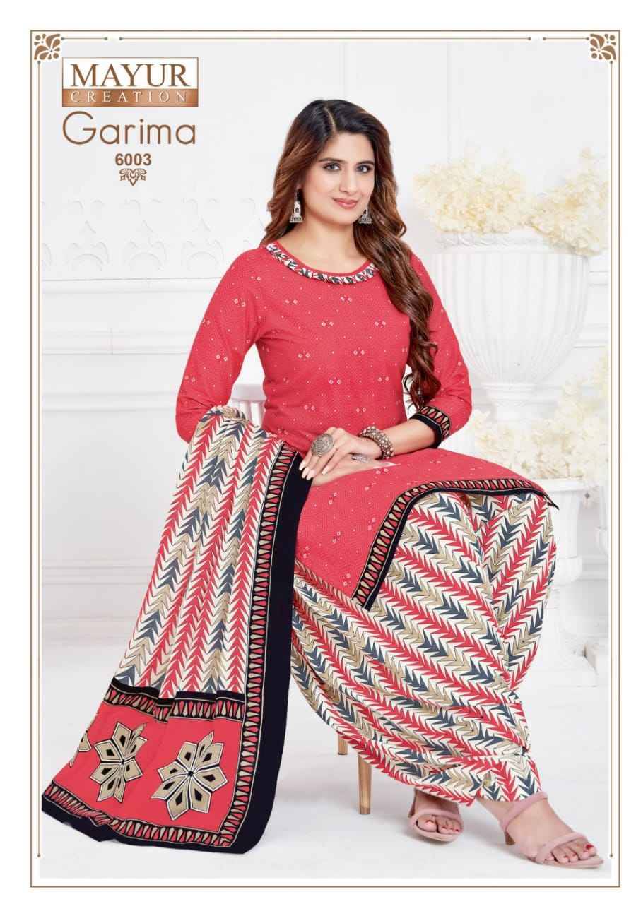 Garima Vol-6 By Mayur Creation 6001 To 6010 Series Beautiful Pakistani Suits Stylish Fancy Colorful Casual Wear & Ethnic Wear Pure Cotton Print Dresses At Wholesale Price