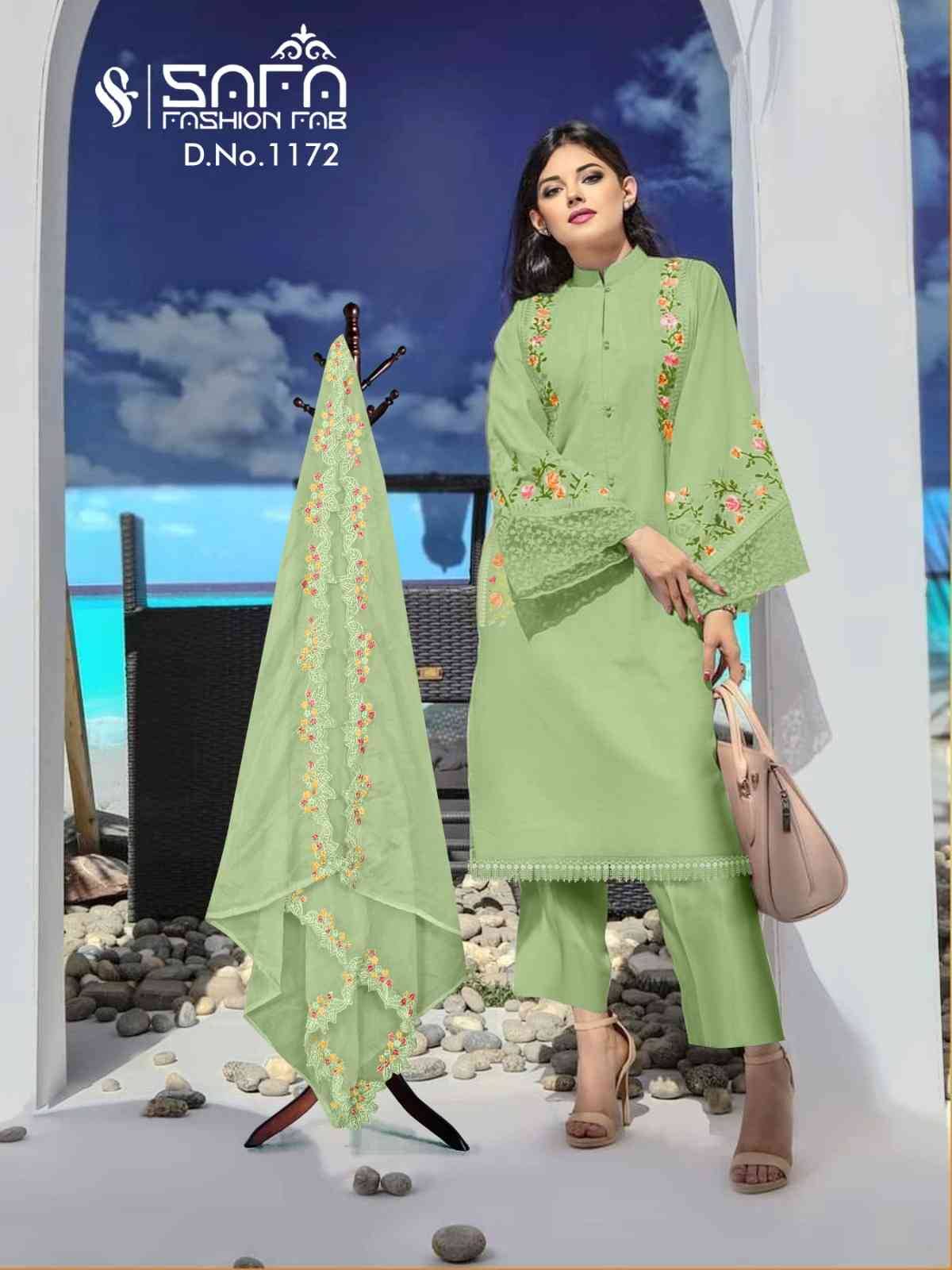 Safa 1172 Colours By Safa Fashion 1172-A To 1172-C Series Beautiful Pakistani Suits Stylish Fancy Colorful Casual Wear & Ethnic Wear Georgette Embroidered Dresses At Wholesale Price