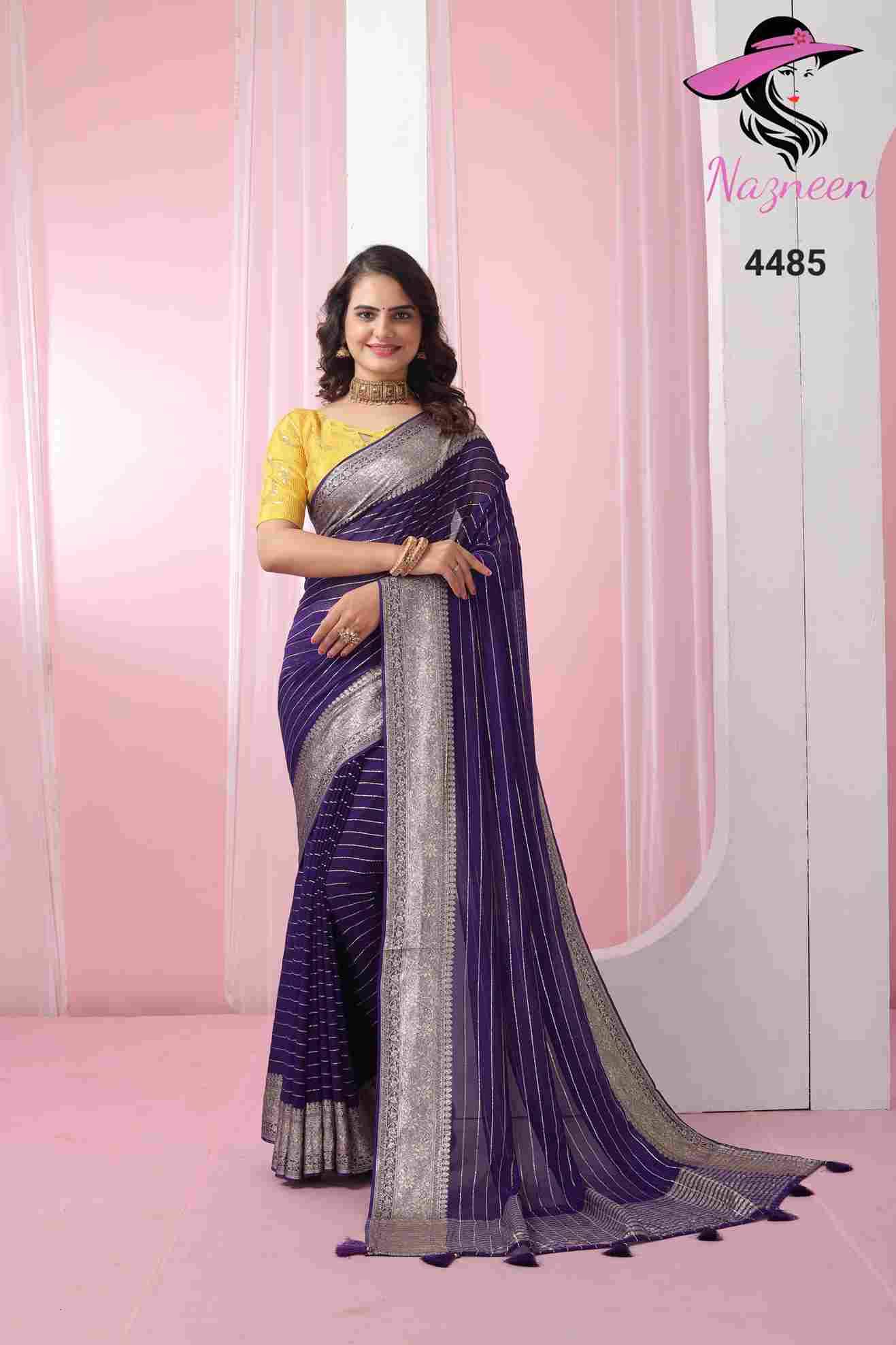 Chapai By Nazneen 4481 To 4486 Series Indian Traditional Wear Collection Beautiful Stylish Fancy Colorful Party Wear & Occasional Wear Viscose Georgette Sarees At Wholesale Price