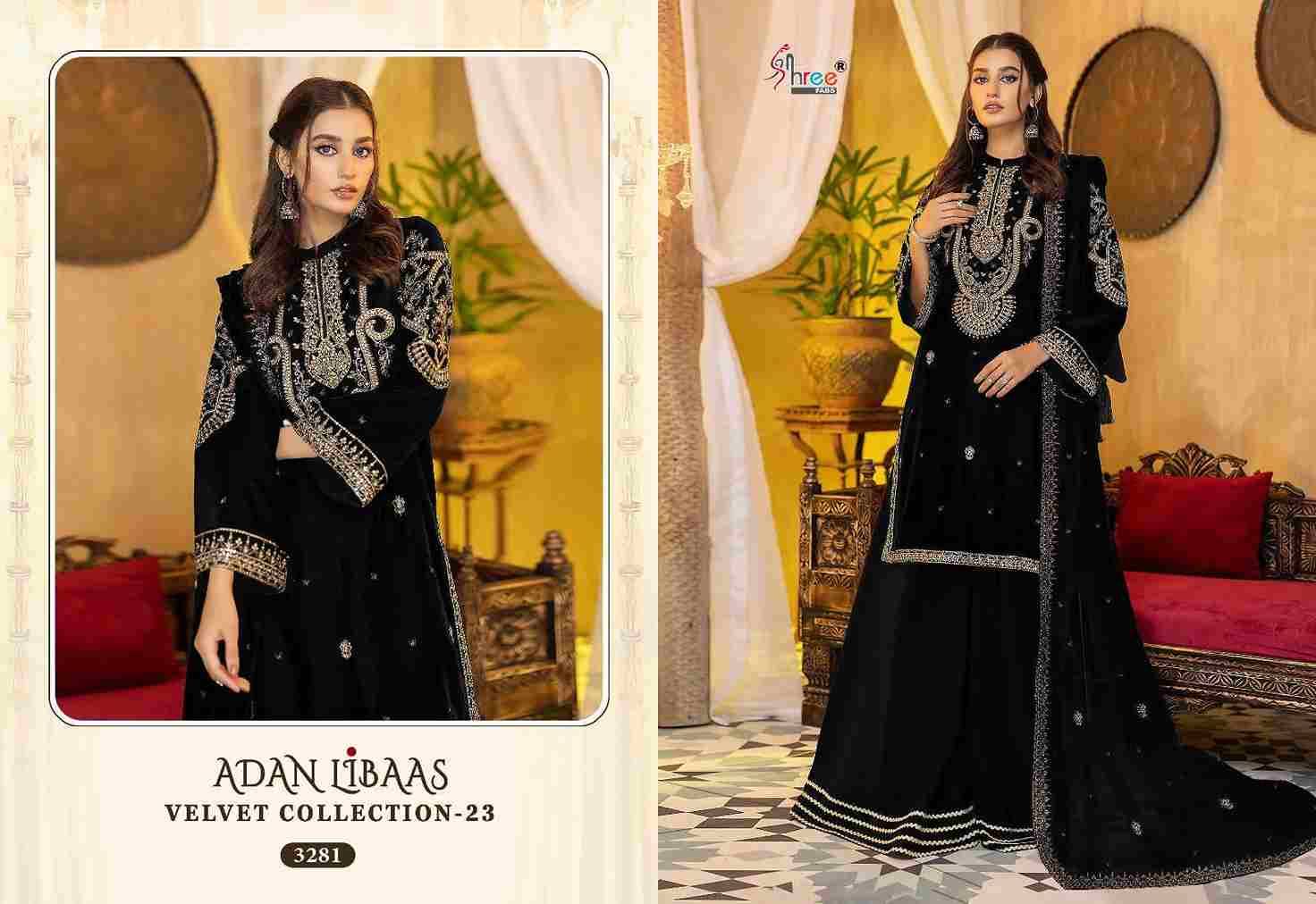 Adan Libaas Velvet Collection-23 By Shree Fabs 3280 To 3285 Series Pakistani Suits Beautiful Fancy Colorful Stylish Party Wear & Occasional Wear Pure Velvet Embroidery Dresses At Wholesale Price