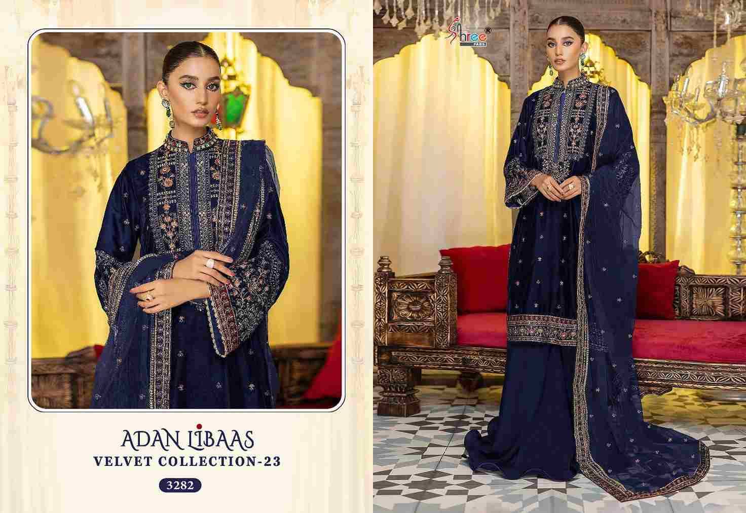 Adan Libaas Velvet Collection-23 By Shree Fabs 3280 To 3285 Series Pakistani Suits Beautiful Fancy Colorful Stylish Party Wear & Occasional Wear Pure Velvet Embroidery Dresses At Wholesale Price