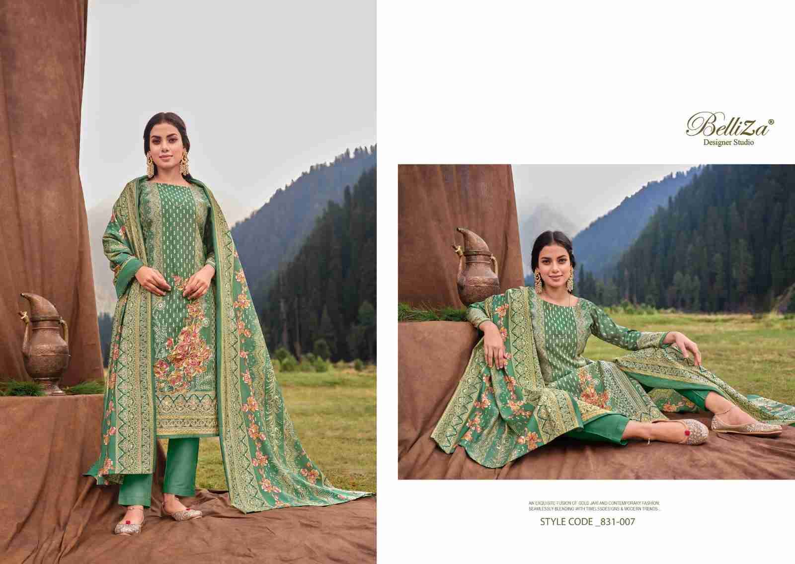 Khwaab By Belliza 831-001 To 831-008 Series Beautiful Stylish Festive Suits Fancy Colorful Casual Wear & Ethnic Wear & Ready To Wear Pure Viscose Muslin Print With Work Dresses At Wholesale Price