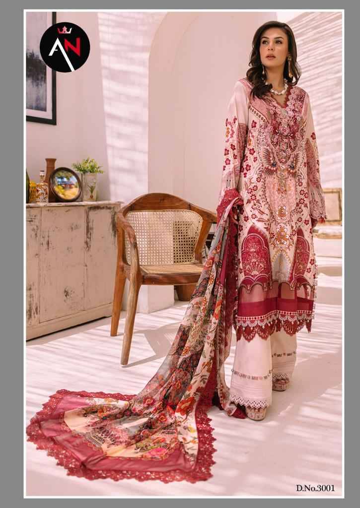 Asifa Nabeel Luxury Cotton Collection Vol-3 By Fashid Wholesale 3001 To 3008 Series Beautiful Suits Stylish Colorful Fancy Casual Wear & Ethnic Wear Cotton Print Dresses At Wholesale Price