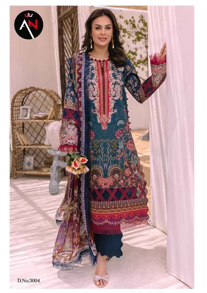 Asifa Nabeel Luxury Cotton Collection Vol-3 By Fashid Wholesale 3001 To 3008 Series Beautiful Suits Stylish Colorful Fancy Casual Wear & Ethnic Wear Cotton Print Dresses At Wholesale Price