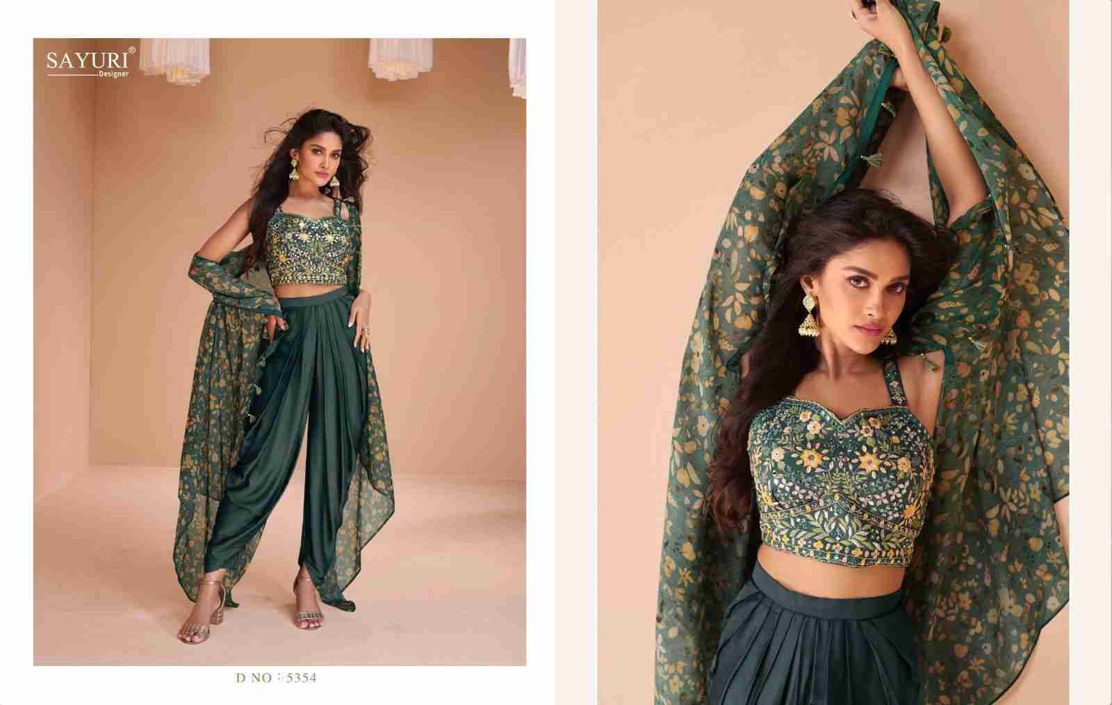 Palki By Sayuri 5351 To 5355 Series Designer Stylish Fancy Colorful Beautiful Party Wear & Ethnic Wear Collection Pure Satin Silk Tops With Bottom At Wholesale Price