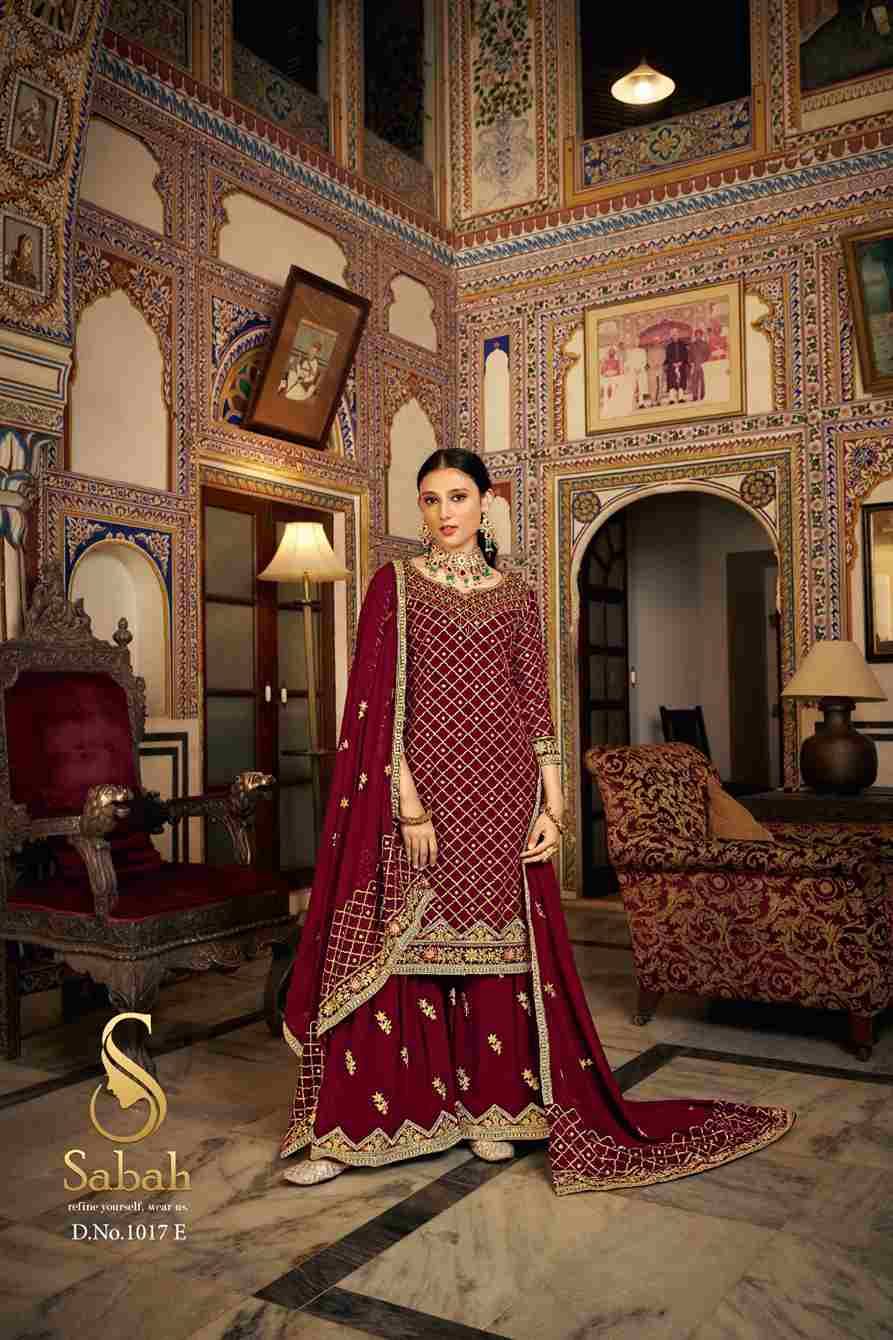 Zeel By Sabah 1017-A To 1017-E Series Beautiful Festive Suits Colorful Stylish Fancy Casual Wear & Ethnic Wear Heavy Chinnon Dresses At Wholesale Price