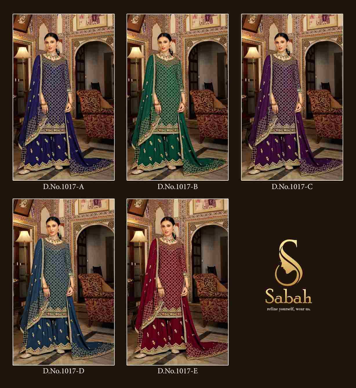 Zeel By Sabah 1017-A To 1017-E Series Beautiful Festive Suits Colorful Stylish Fancy Casual Wear & Ethnic Wear Heavy Chinnon Dresses At Wholesale Price