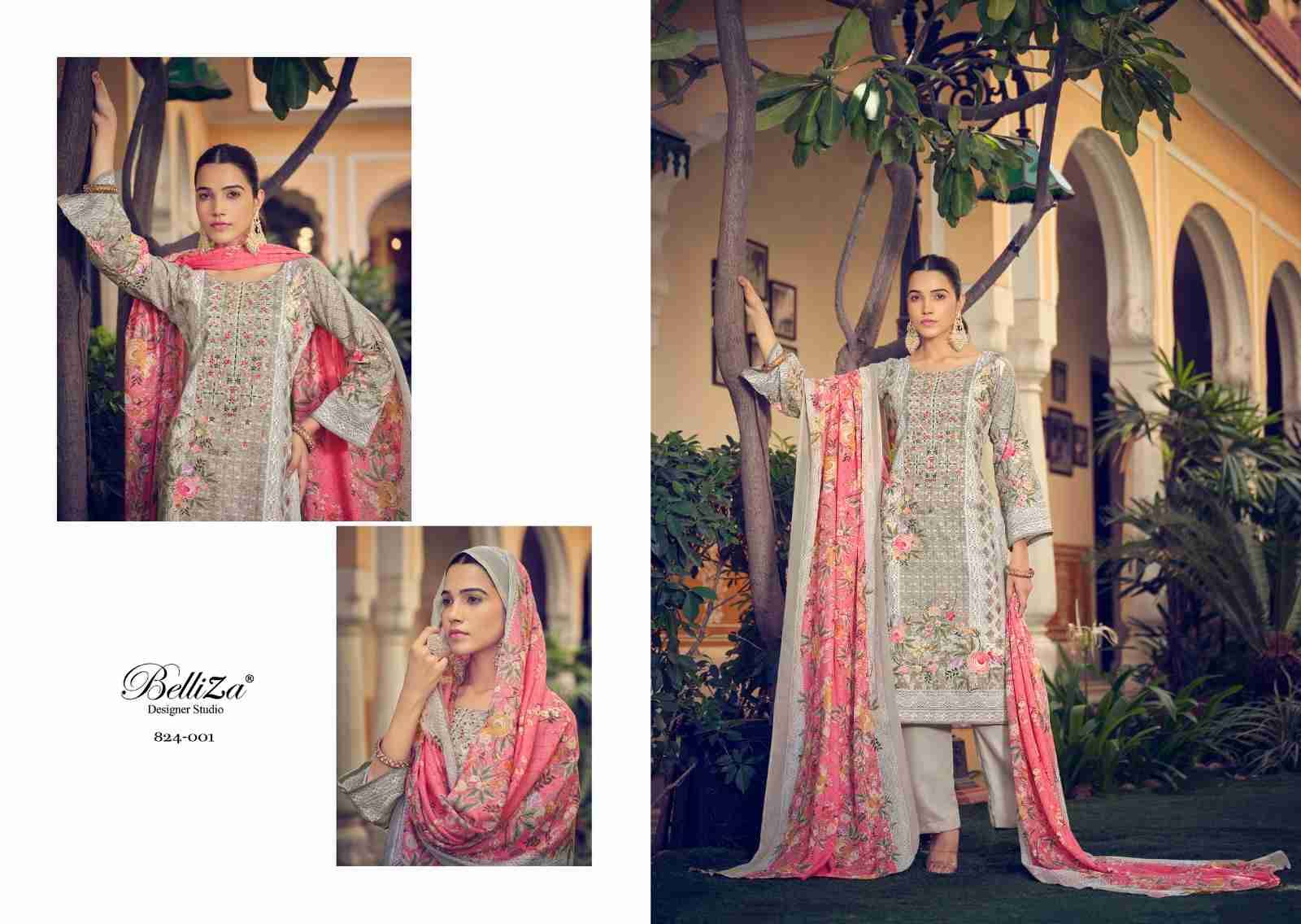 Naira Vol-19 By Belliza 824-001 To 824-008 Series Beautiful Festive Suits Colorful Stylish Fancy Casual Wear & Ethnic Wear Pure Cotton Digital Print Dresses At Wholesale Price