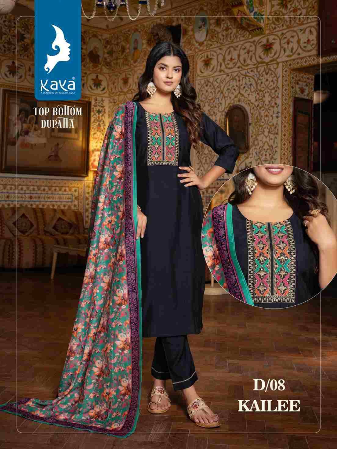Kailee By Kaya 01 To 08 Series Beautiful Festive Suits Colorful Stylish Fancy Casual Wear & Ethnic Wear Roman Silk Dresses At Wholesale Price