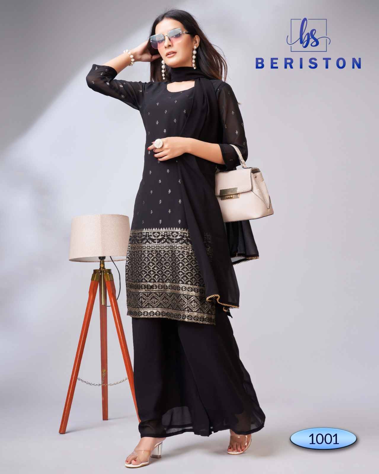 BS Vol-10 By Beriston 1001 To 1004 Series Beautiful Festive Suits Colorful Stylish Fancy Casual Wear & Ethnic Wear Georgette Embroidered Dresses At Wholesale Price