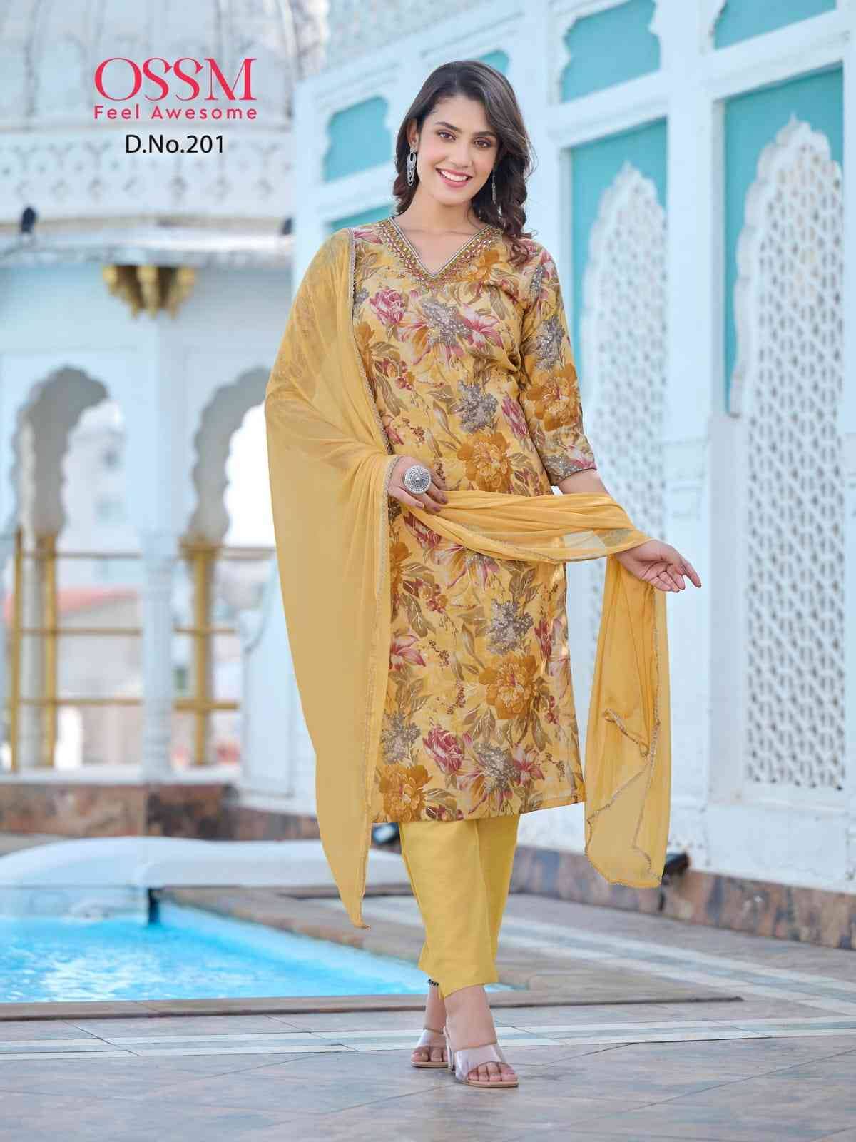 Muskan Vol-2 By Ossm 201 To 206 Series Beautiful Festive Suits Colorful Stylish Fancy Casual Wear & Ethnic Wear Modal Chanderi Print Dresses At Wholesale Price