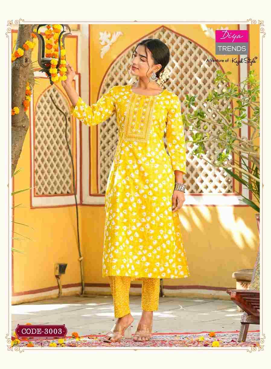 Cotton Candy Vol-3 By Diya Trends 3001 To 3008 Series Designer Stylish Fancy Colorful Beautiful Party Wear & Ethnic Wear Collection Pure Cotton Print Kurtis With Bottom At Wholesale Price