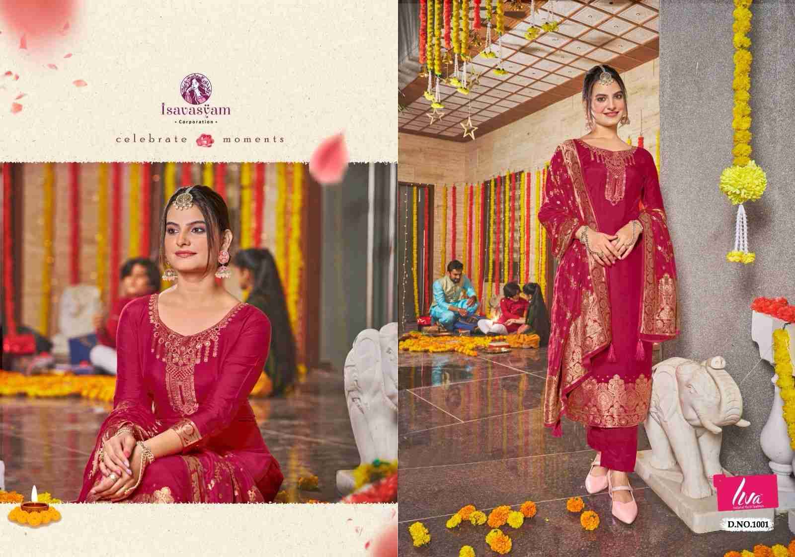 Banarasi Handwork By Isavasyam 1001 To 1006 Series Beautiful Festive Suits Colorful Stylish Fancy Casual Wear & Ethnic Wear Pure Viscose Dresses At Wholesale Price