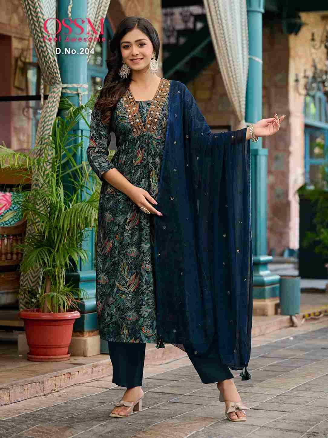 Mantra Vol-2 By Ossm 201 To 206 Series Beautiful Festive Suits Colorful Stylish Fancy Casual Wear & Ethnic Wear Modal Chanderi Print Dresses At Wholesale Price