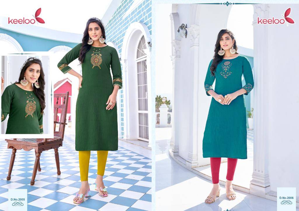 Pagalee Vol-2 By Keeloo 2001 To 2006 Series Beautiful Stylish Fancy Colorful Casual Wear & Ethnic Wear & Ready To Wear Viscose Silk With Work Kurtis At Wholesale Price