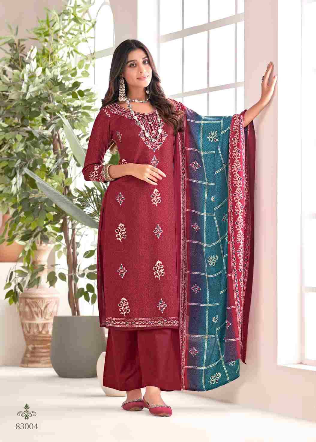 Sadhna By Skt Suits 83001 To 83008 Series Beautiful Festive Suits Stylish Fancy Colorful Casual Wear & Ethnic Wear Pashmina Print Dresses At Wholesale Price