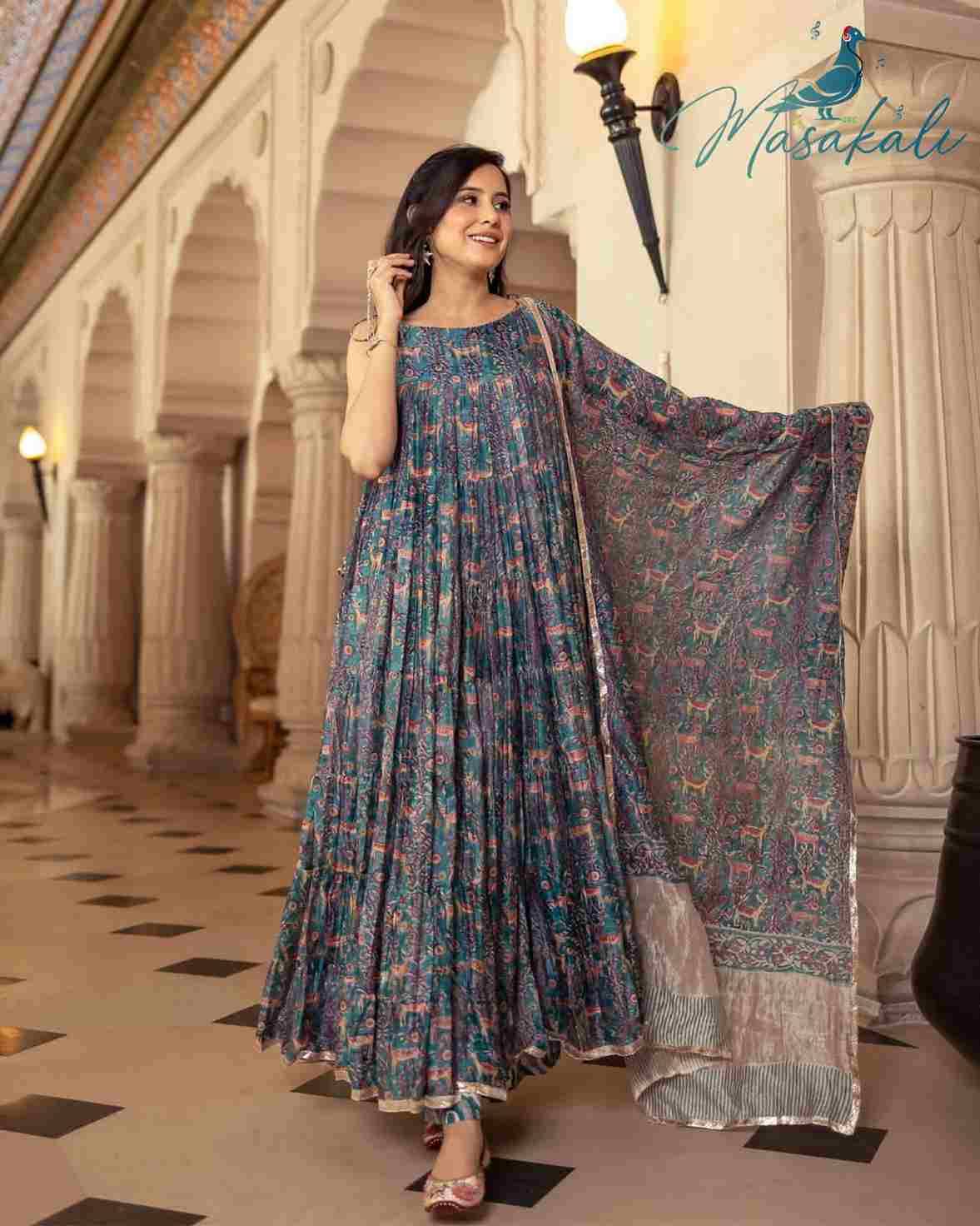 Masakali Vol-3 By Fashid Wholesale 3001 To 3004 Series Beautiful Stylish Anarkali Suits Fancy Colorful Casual Wear & Ethnic Wear & Ready To Wear Chanderi Silk Dresses At Wholesale Price