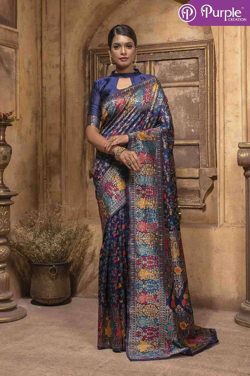 Zari Vol-9 By Purple Creation 01 To 04 Series Indian Traditional Wear Collection Beautiful Stylish Fancy Colorful Party Wear & Occasional Wear Banarasi Silk Sarees At Wholesale Price