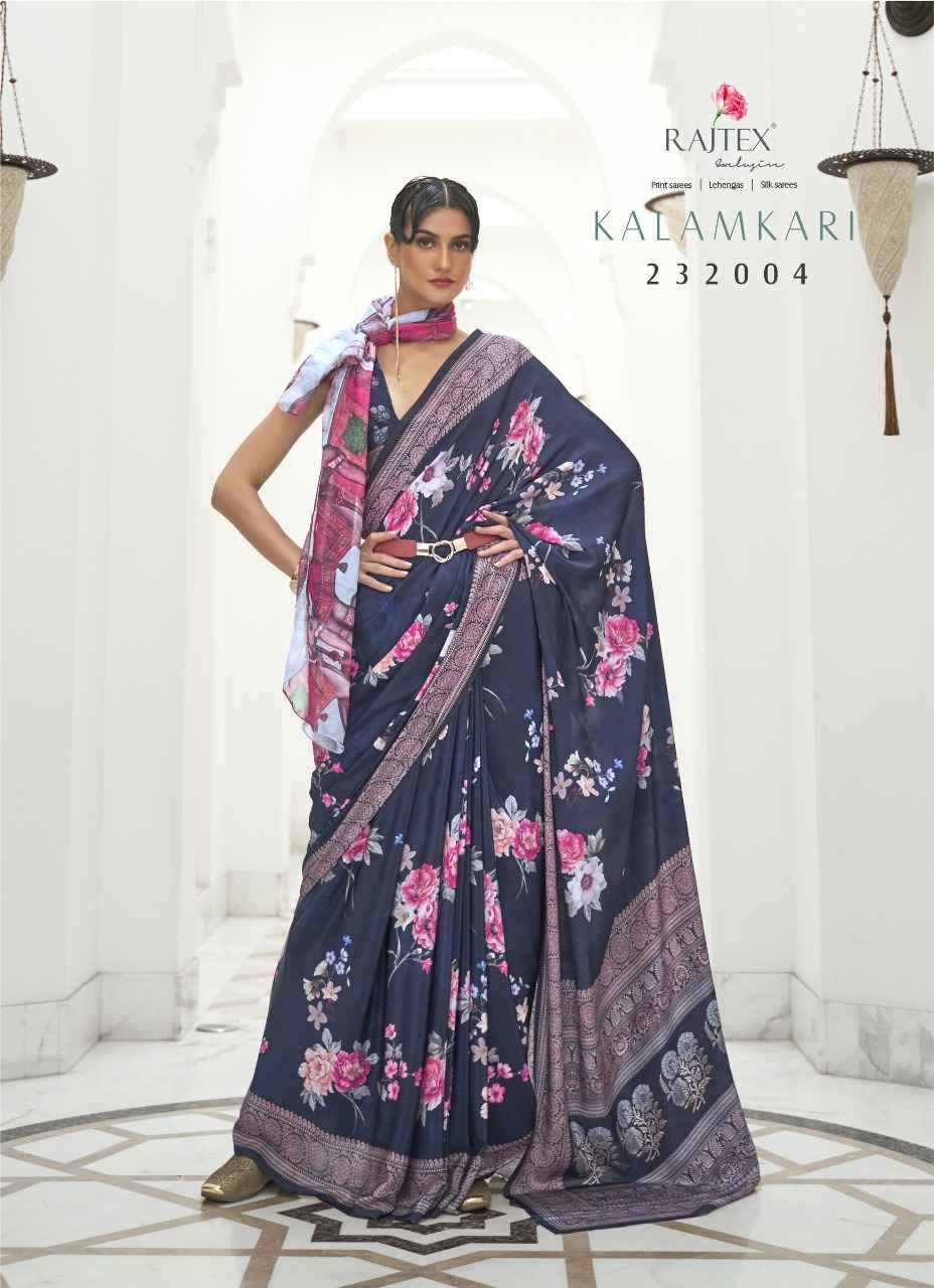 Kalamkari By Raj Tex 232001 To 232011 Series Indian Traditional Wear Collection Beautiful Stylish Fancy Colorful Party Wear & Occasional Wear Crepe Silk Sarees At Wholesale Price