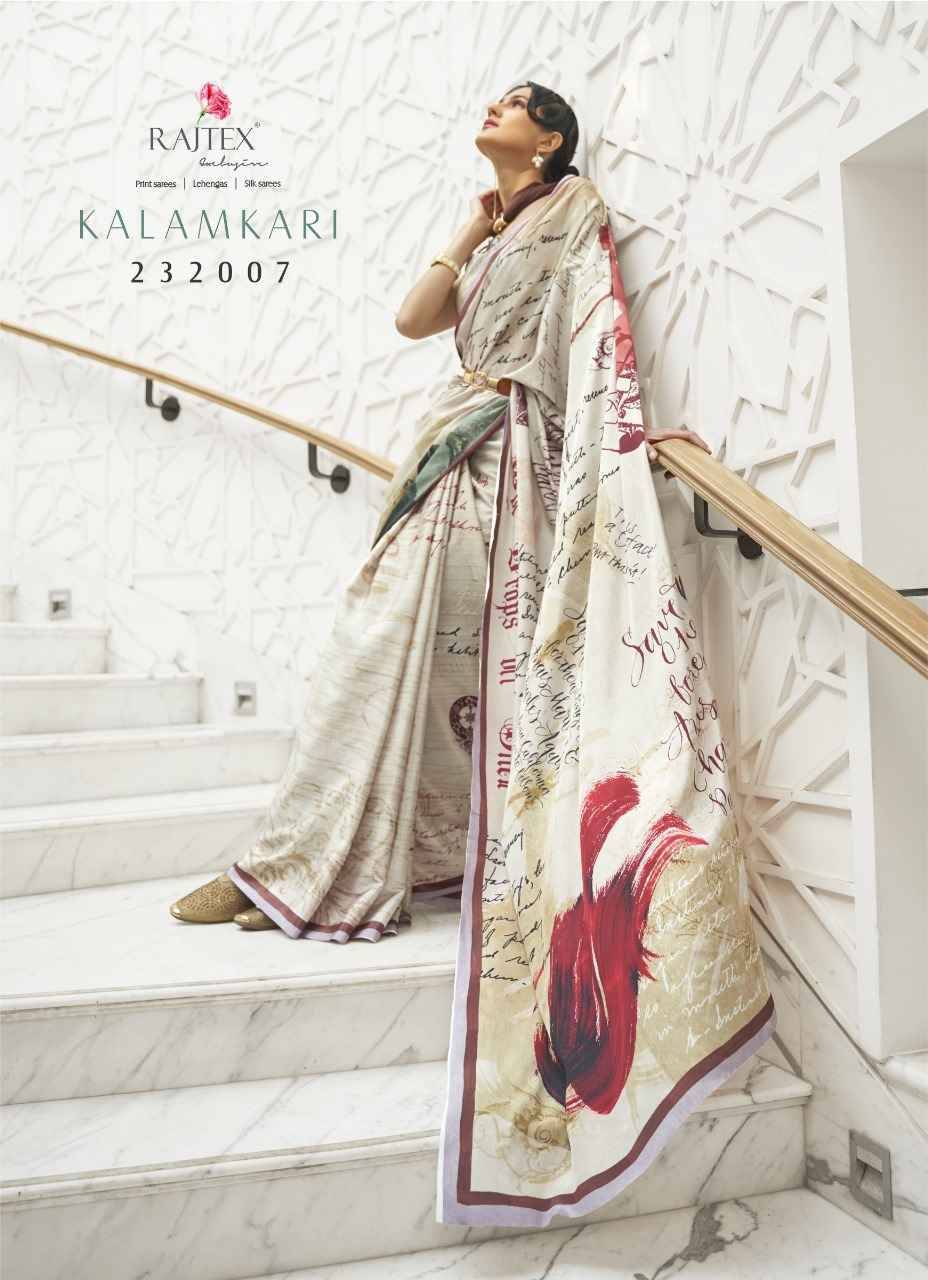 Kalamkari By Raj Tex 232001 To 232011 Series Indian Traditional Wear Collection Beautiful Stylish Fancy Colorful Party Wear & Occasional Wear Crepe Silk Sarees At Wholesale Price