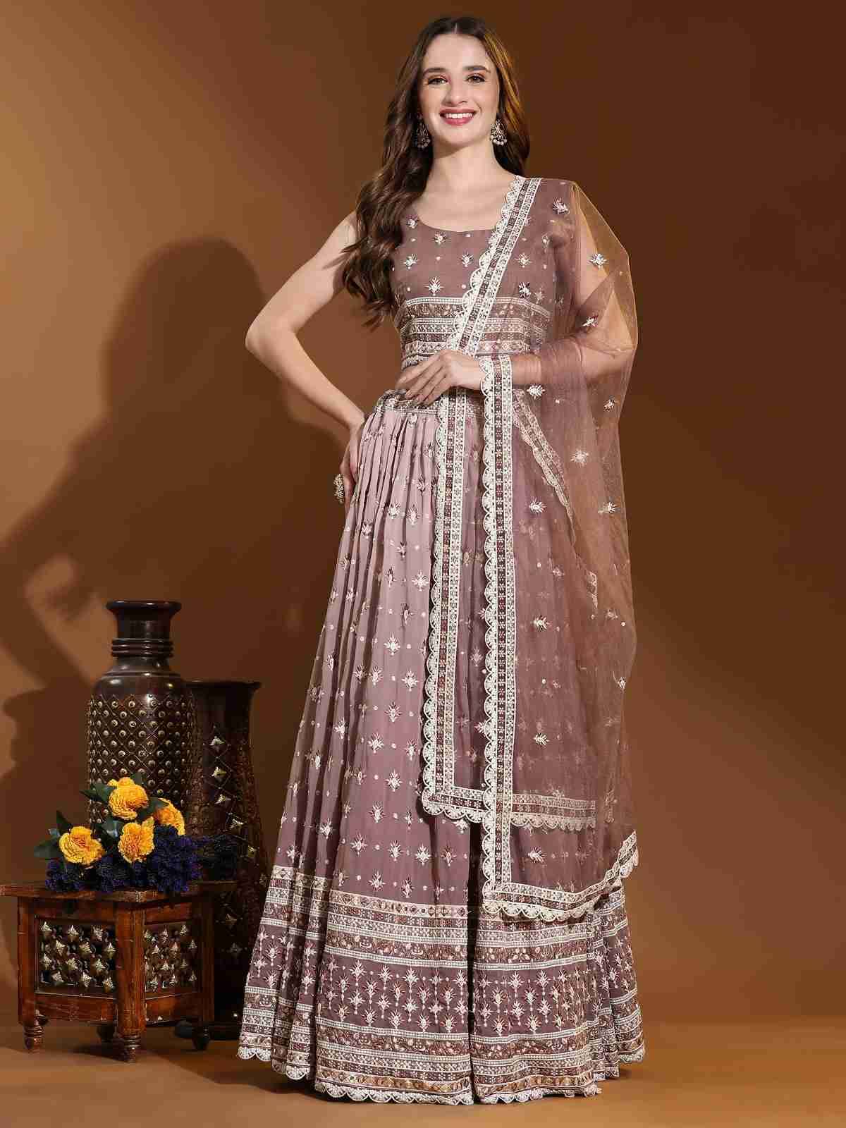C-1971 By Amoha Trendz 1971-A To 1971-D Series Designer Beautiful Festive Collection Occasional Wear & Party Wear Viscose Georgette Lehengas At Wholesale Price
