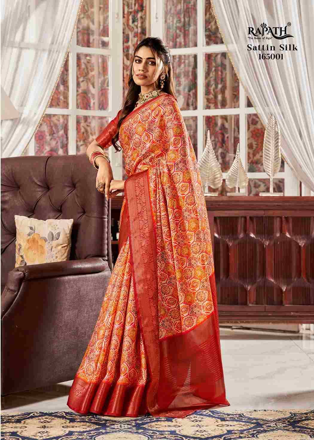 Sunheri By Rajpath 165001 To 165008 Series Indian Traditional Wear Collection Beautiful Stylish Fancy Colorful Party Wear & Occasional Wear Pure Satin Sarees At Wholesale Price
