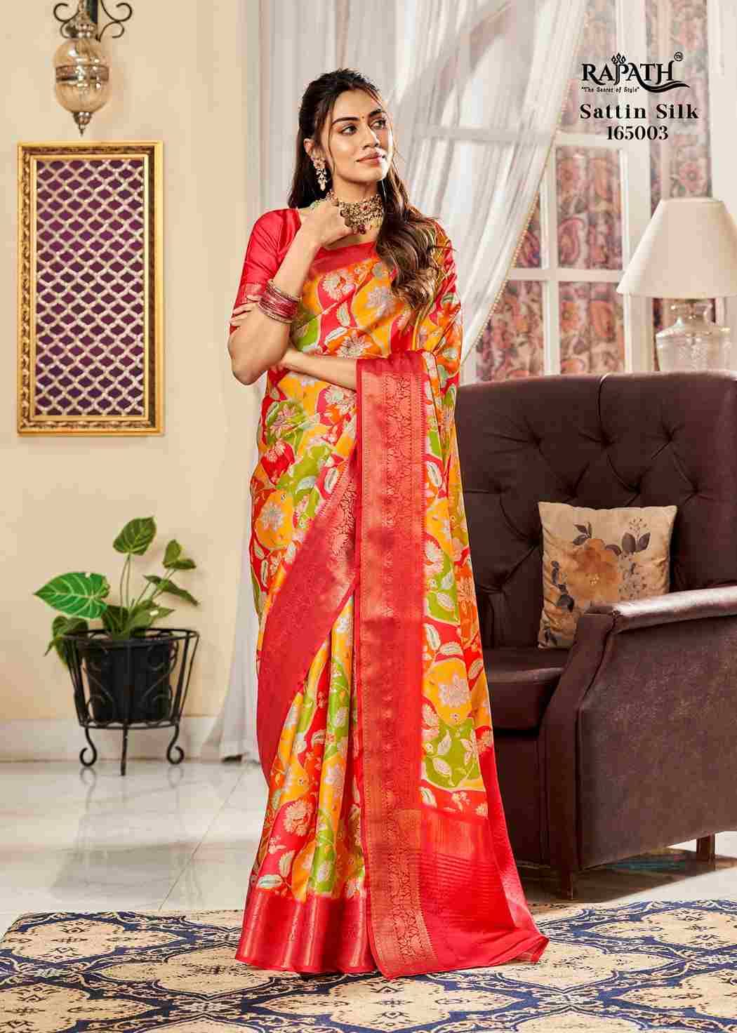 Sunheri By Rajpath 165001 To 165008 Series Indian Traditional Wear Collection Beautiful Stylish Fancy Colorful Party Wear & Occasional Wear Pure Satin Sarees At Wholesale Price