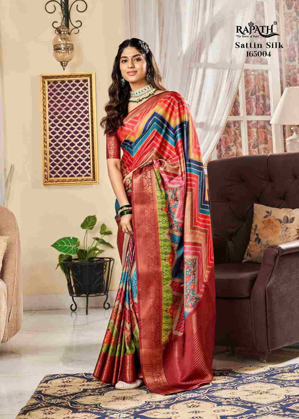Sunheri By Rajpath 165001 To 165008 Series Indian Traditional Wear Collection Beautiful Stylish Fancy Colorful Party Wear & Occasional Wear Pure Satin Sarees At Wholesale Price