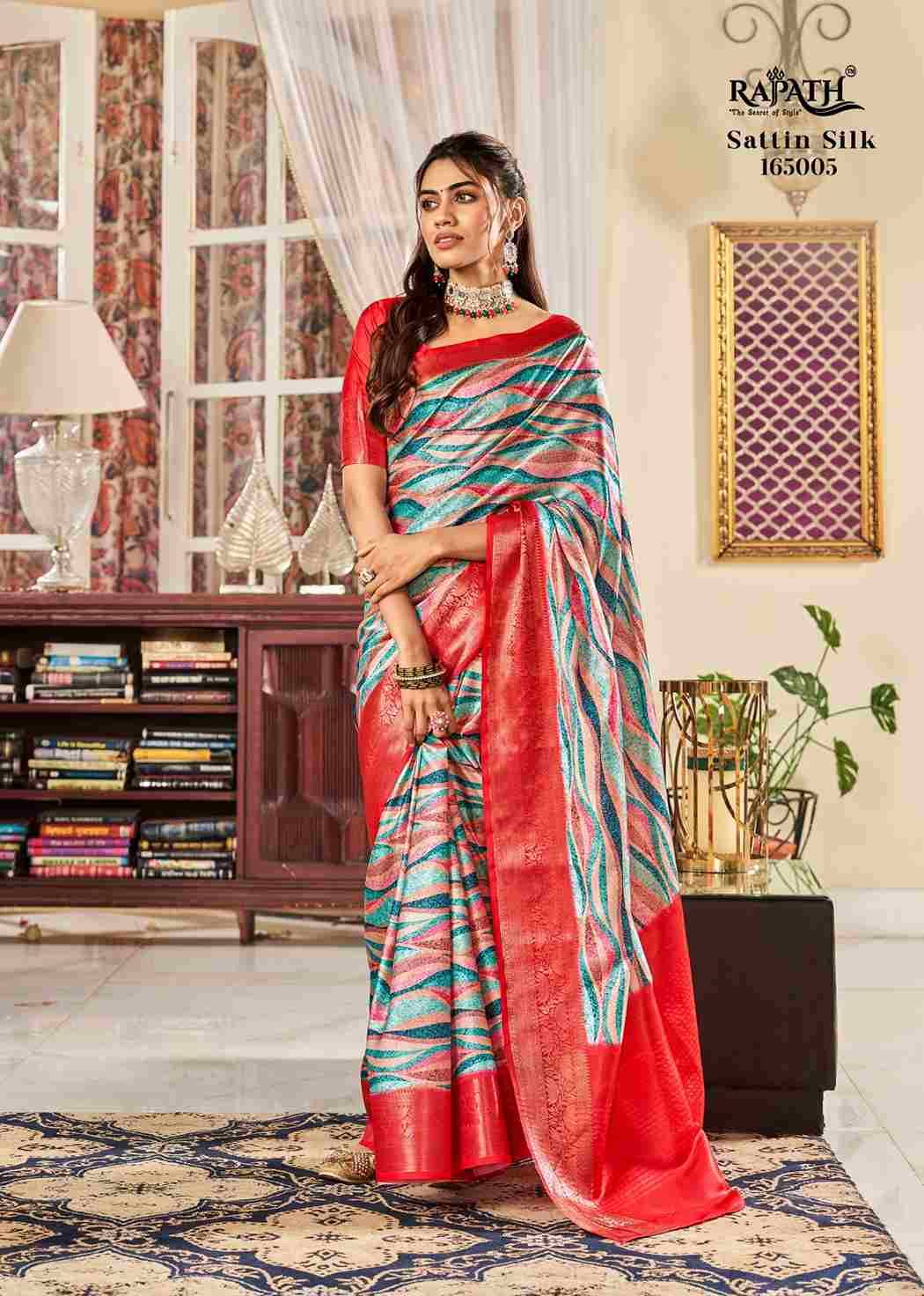 Sunheri By Rajpath 165001 To 165008 Series Indian Traditional Wear Collection Beautiful Stylish Fancy Colorful Party Wear & Occasional Wear Pure Satin Sarees At Wholesale Price