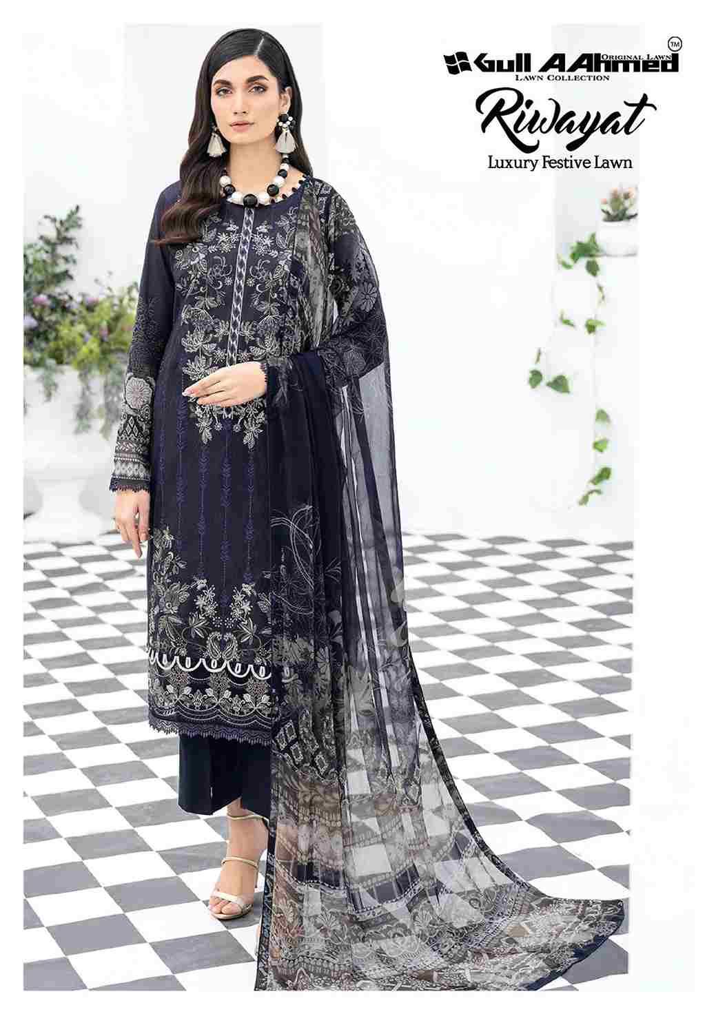 Riwayat Vol-4 By Gull Aahmed 4001 To 4006 Series Beautiful Festive Suits Stylish Fancy Colorful Casual Wear & Ethnic Wear Pure Lawn Embroidered Dresses At Wholesale Price