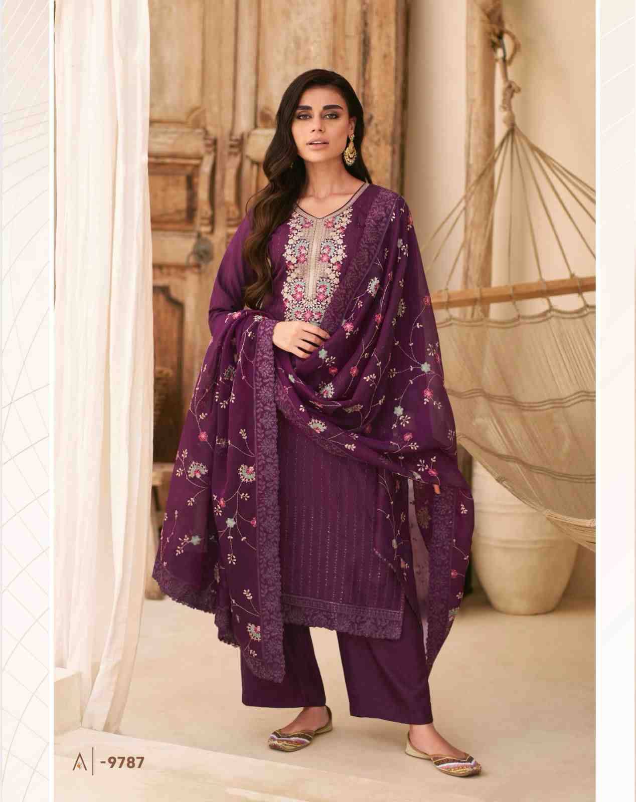 Afreen By Aashirwad Creation 9786 To 9790 Series Beautiful Festive Suits Stylish Fancy Colorful Party Wear & Occasional Wear Dola Silk Dresses At Wholesale Price