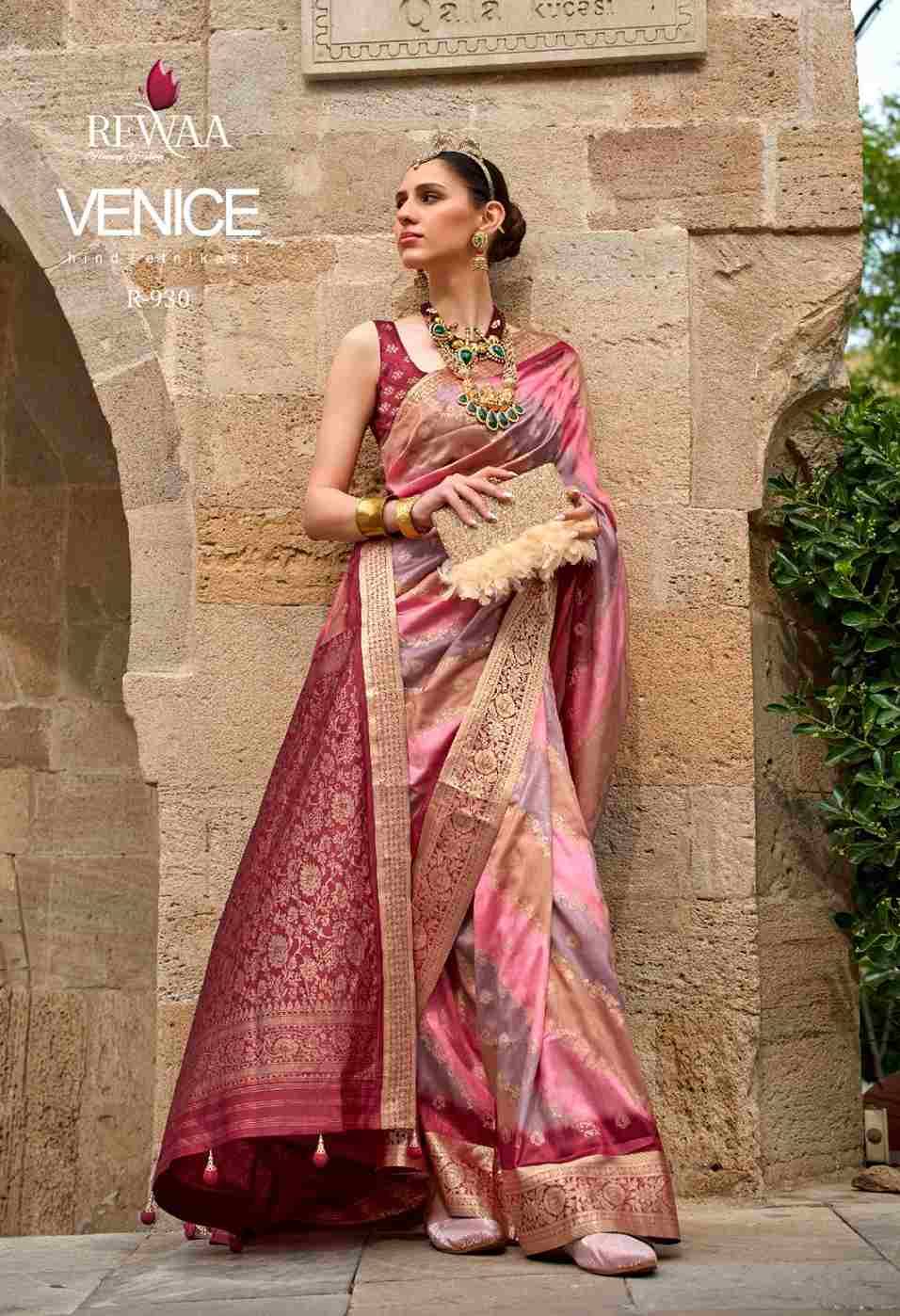 Venice By Rewaa 930 To 939 Series Indian Traditional Wear Collection Beautiful Stylish Fancy Colorful Party Wear & Occasional Wear Pure Silk Sarees At Wholesale Price