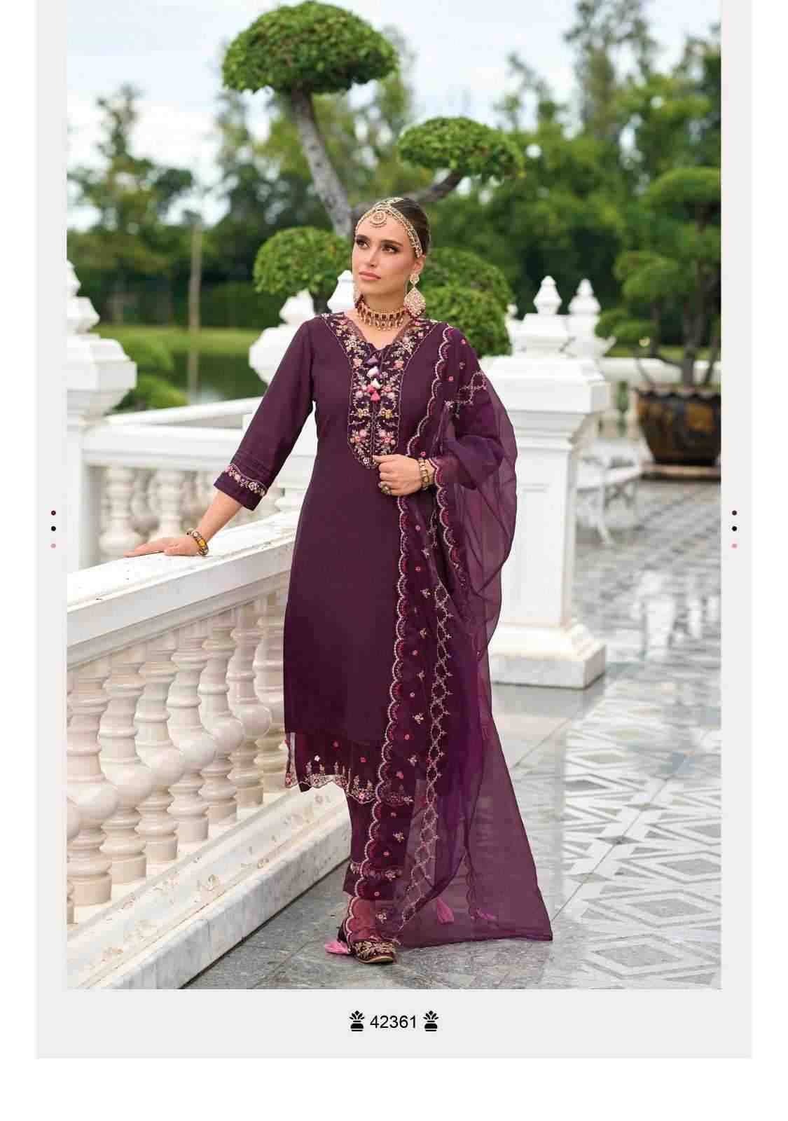 Suhagini Vol-4 By Kailee 42361 To 42364 Series Beautiful Festive Suits Colorful Stylish Fancy Casual Wear & Ethnic Wear Pure Viscose Silk With Work Dresses At Wholesale Price