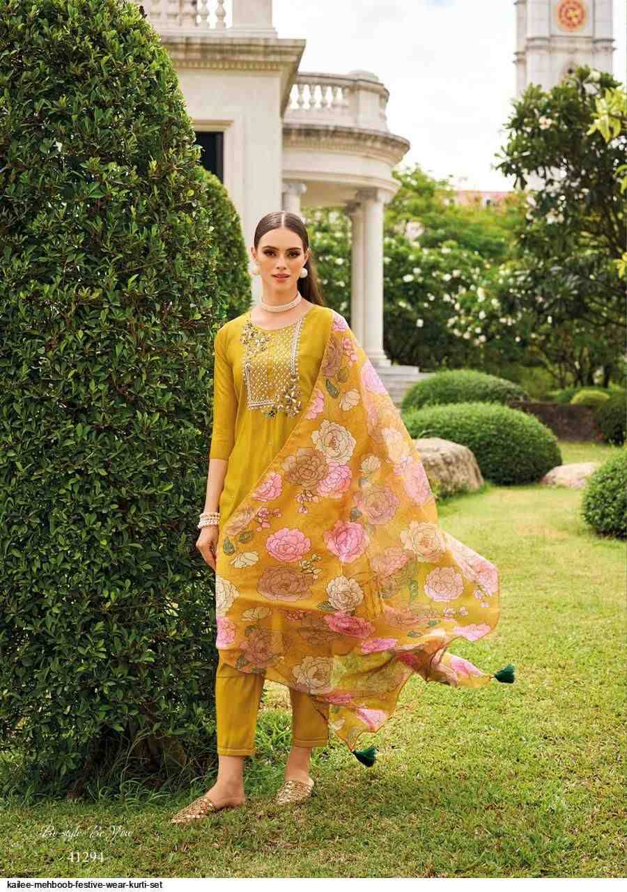 Mehboob By Kailee 41291 To 41296 Series Beautiful Festive Suits Colorful Stylish Fancy Casual Wear & Ethnic Wear Pure Viscose Silk Dresses At Wholesale Price