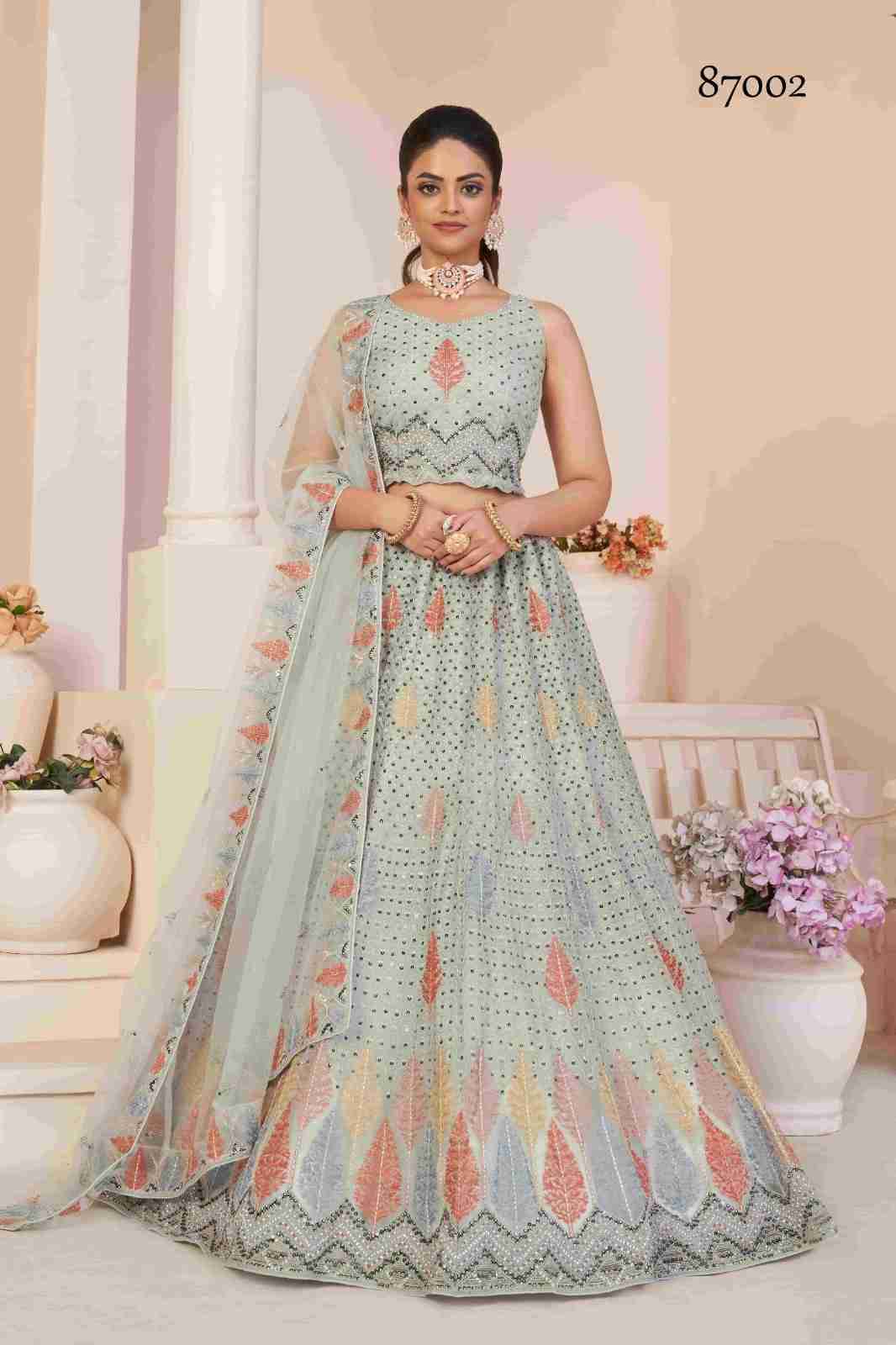 Arya Vol-52 By Arya Designs 87001 To 87022 Series Designer Beautiful Festive Collection Occasional Wear & Party Wear Chinnon Print Lehengas At Wholesale Price