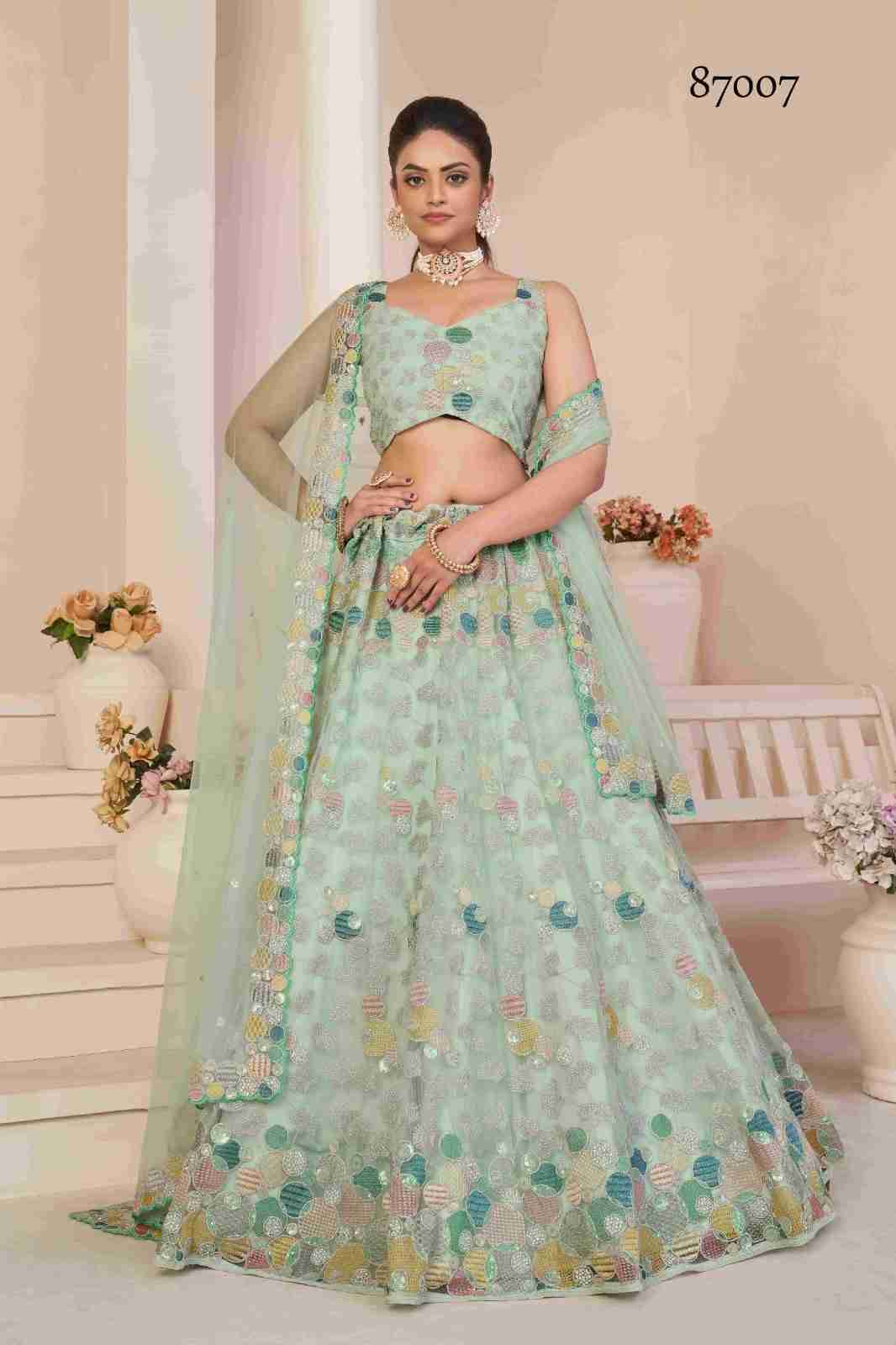 Arya Vol-52 By Arya Designs 87001 To 87022 Series Designer Beautiful Festive Collection Occasional Wear & Party Wear Chinnon Print Lehengas At Wholesale Price