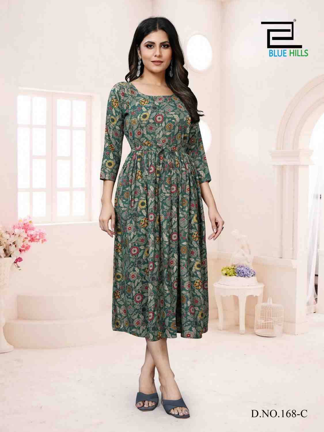 Little Things Vol-20 By Blue Hills 168-A To 168-D Series Designer Stylish Fancy Colorful Beautiful Party Wear & Ethnic Wear Collection Heavy Rayon Print Kurtis At Wholesale Price