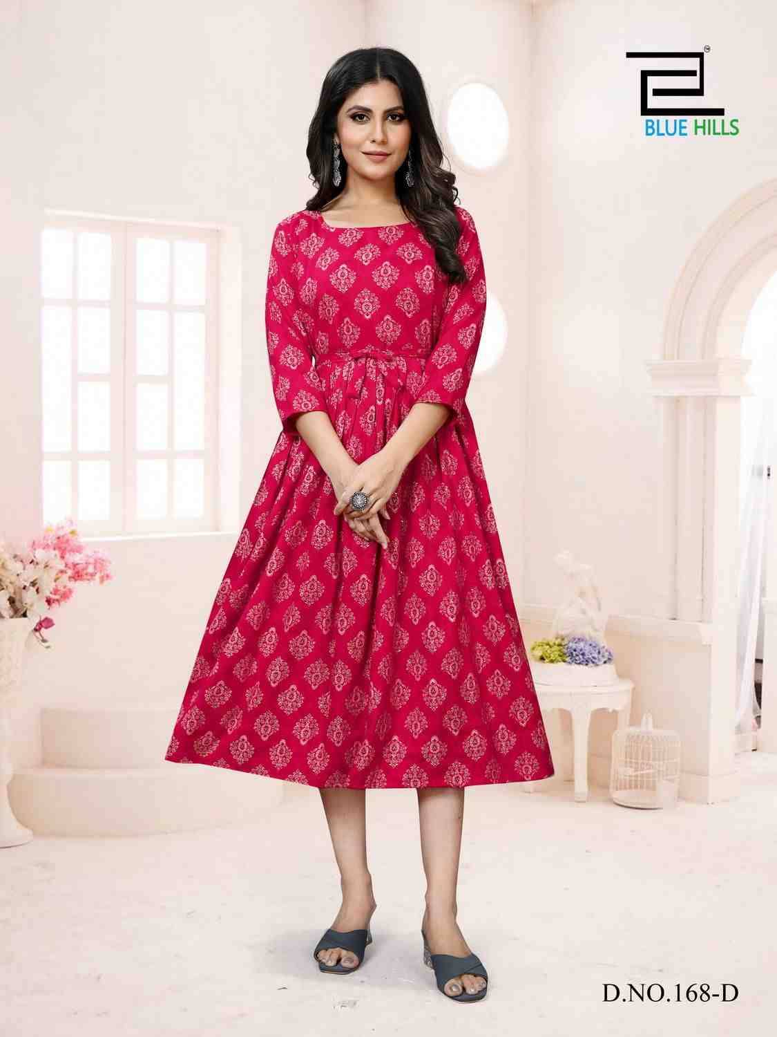 Little Things Vol-20 By Blue Hills 168-A To 168-D Series Designer Stylish Fancy Colorful Beautiful Party Wear & Ethnic Wear Collection Heavy Rayon Print Kurtis At Wholesale Price