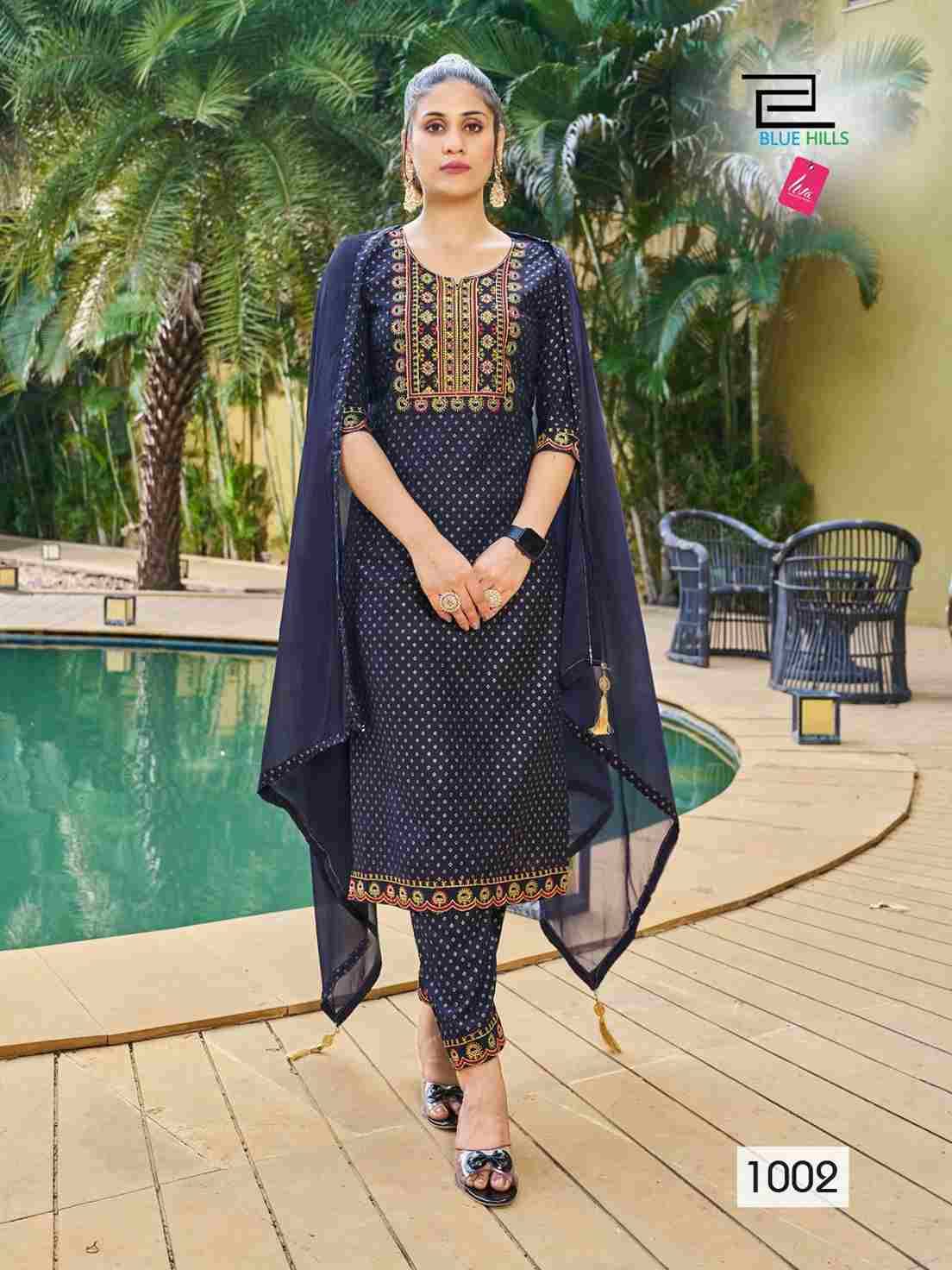 Jailer By Blue Hills 1001 To 1005 Series Beautiful Festive Suits Colorful Stylish Fancy Casual Wear & Ethnic Wear Rayon Foil Dresses At Wholesale Price